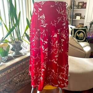 Vintage Clio skirt - red and white - size S
